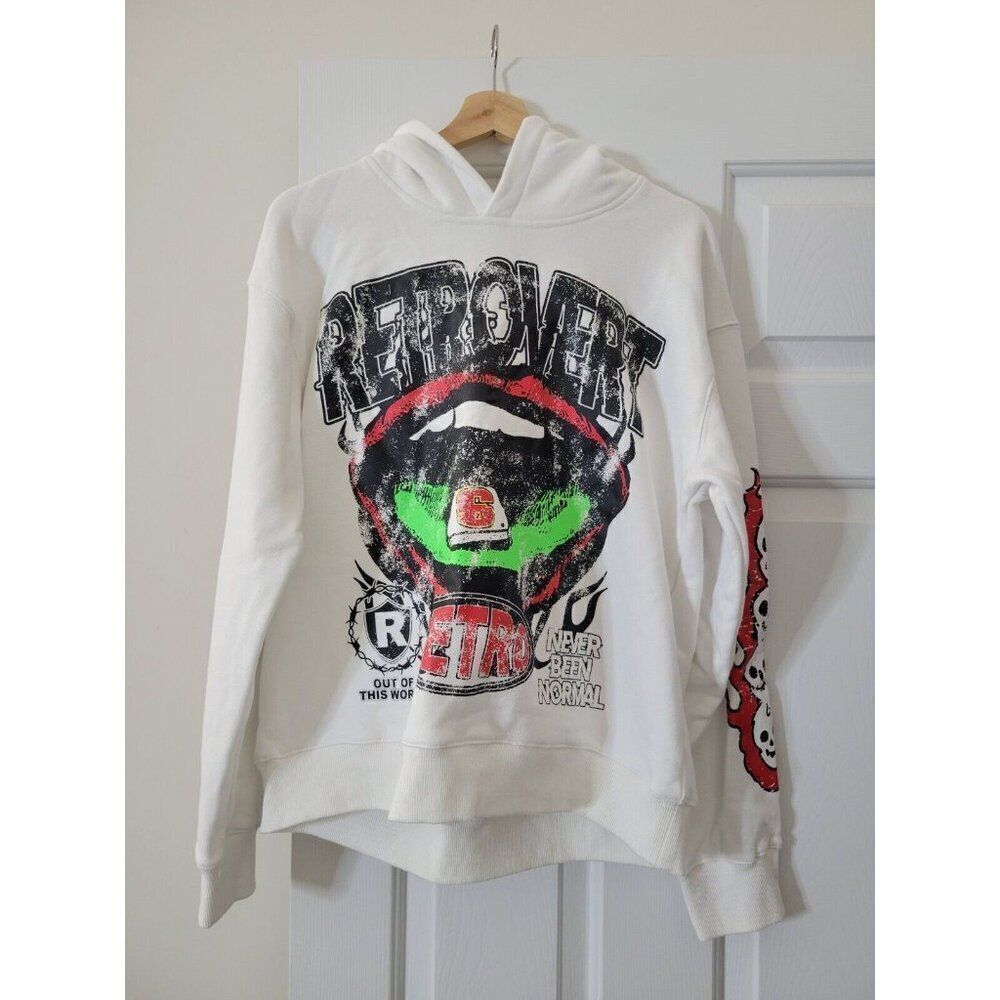 Retrovert Retro Vert Players Club Flame Hoodie Sweatshirt M NWOT $200